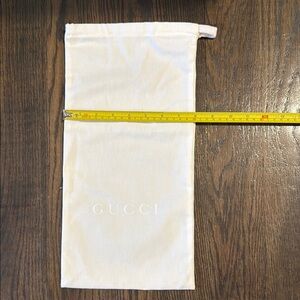 Gucci White Dust Bag